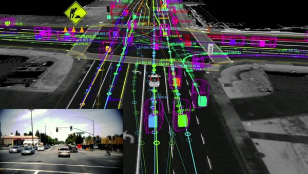 谷歌無人車眼中的世界